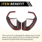 Set of 2 Carbon Fiber Steering Wheel Cover Trims for Toyota Tundra (2022–2024)
