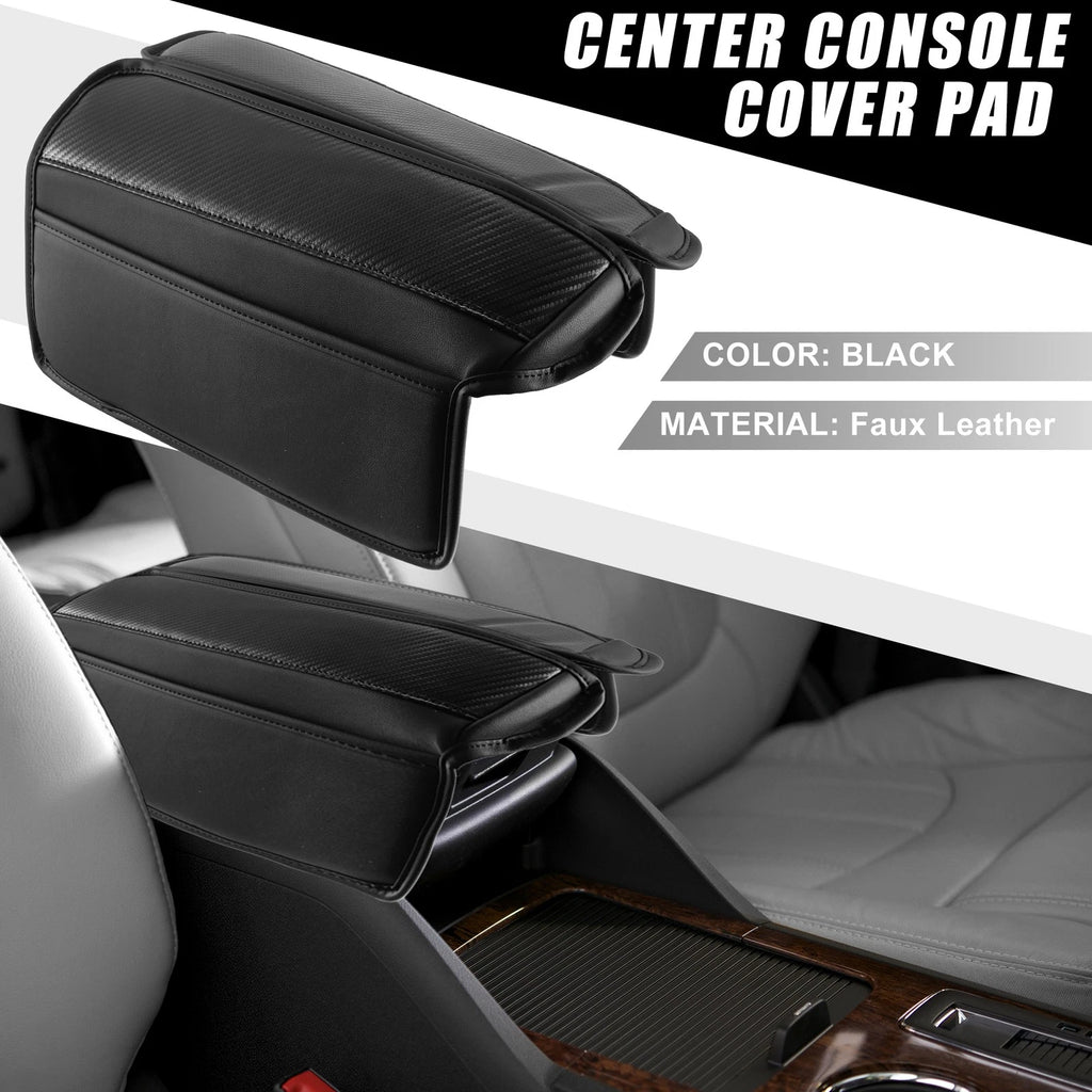 2X Center Console Armrest Pad Cover for Nissan Rogue (2021–2023) Black