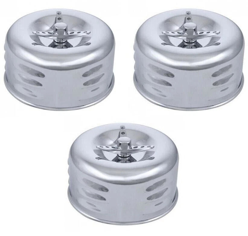 Air Cleaner Intake Chrome 2 Barrel Louvered Set for Universal (1950–1970)