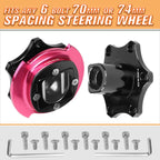 NRG Innovations SRK-R200BK-PK Quick Release Adapter for D Shaped Wheel (SFI 42.1)