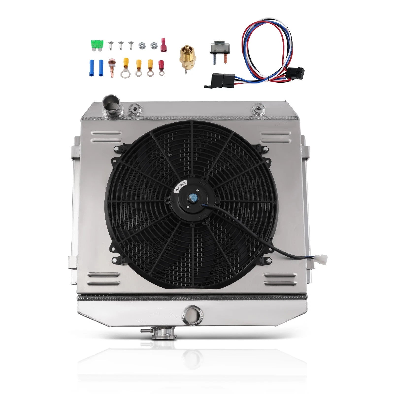 3 Row Radiator Fan Shroud Relay Kit for Chevy 150/210/Bel Air (1955–1957)