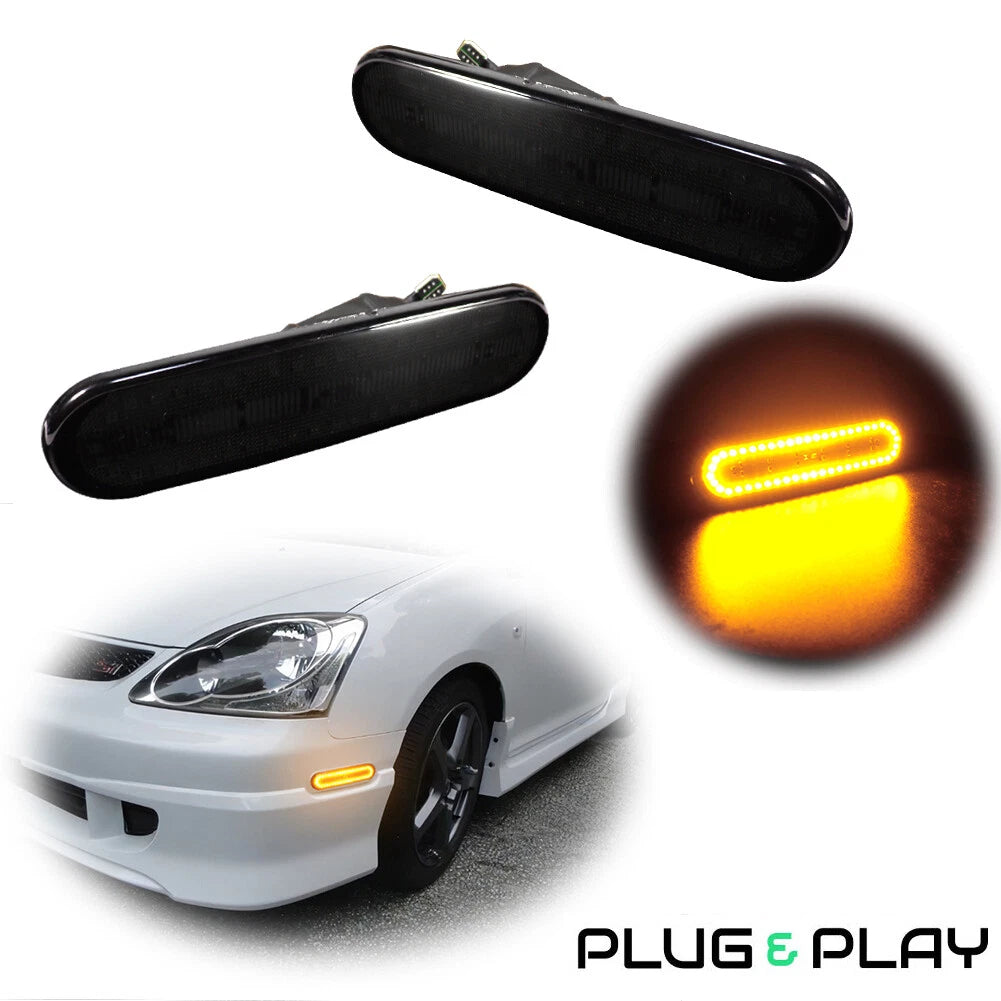 Amber LED Front Side Marker Lights for Honda Civic Si (2002–2005)