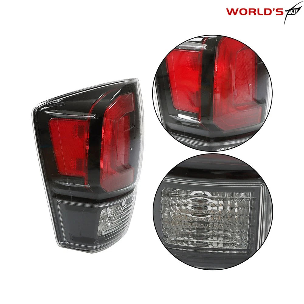 Clear Lens Black Bezel Tail Light for Toyota Tacoma (2020–2022)