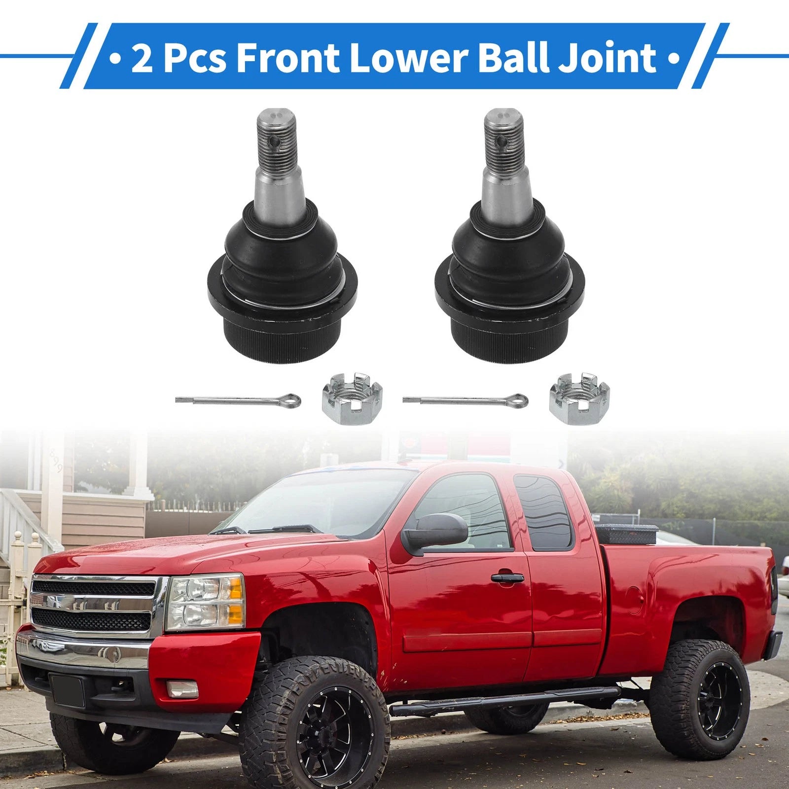 2X Front Lower Ball Joints for Chevrolet Silverado 1500 HD (2001–2003) No.K6693