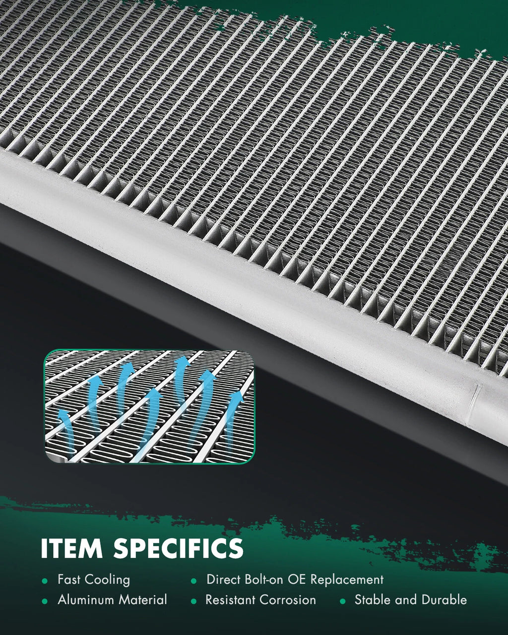 A/C Aluminum Condenser 3474 for Chevy Impala (2006–2013) V6 3.6L