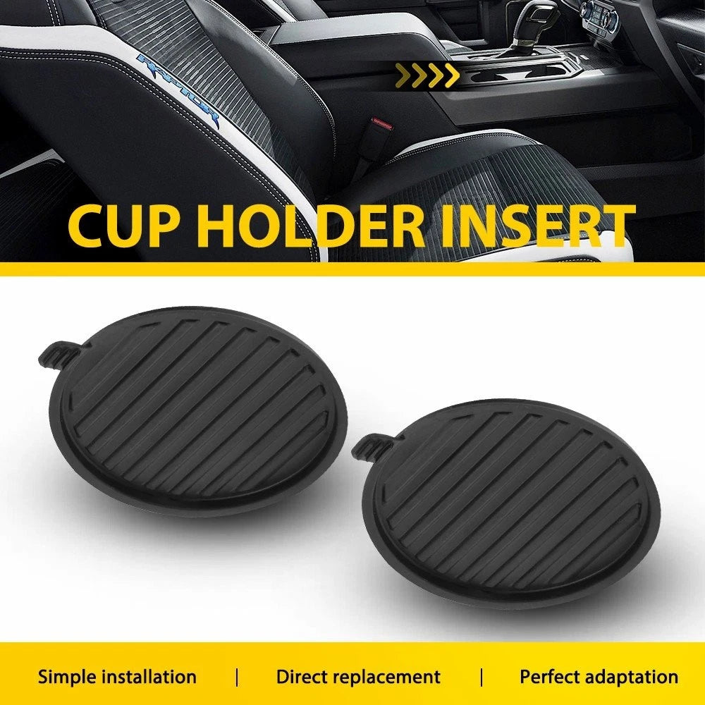 2X Center Console Cup Holder Insert for Ford F-150 (2017–2021) JL3Z-1513562-AA