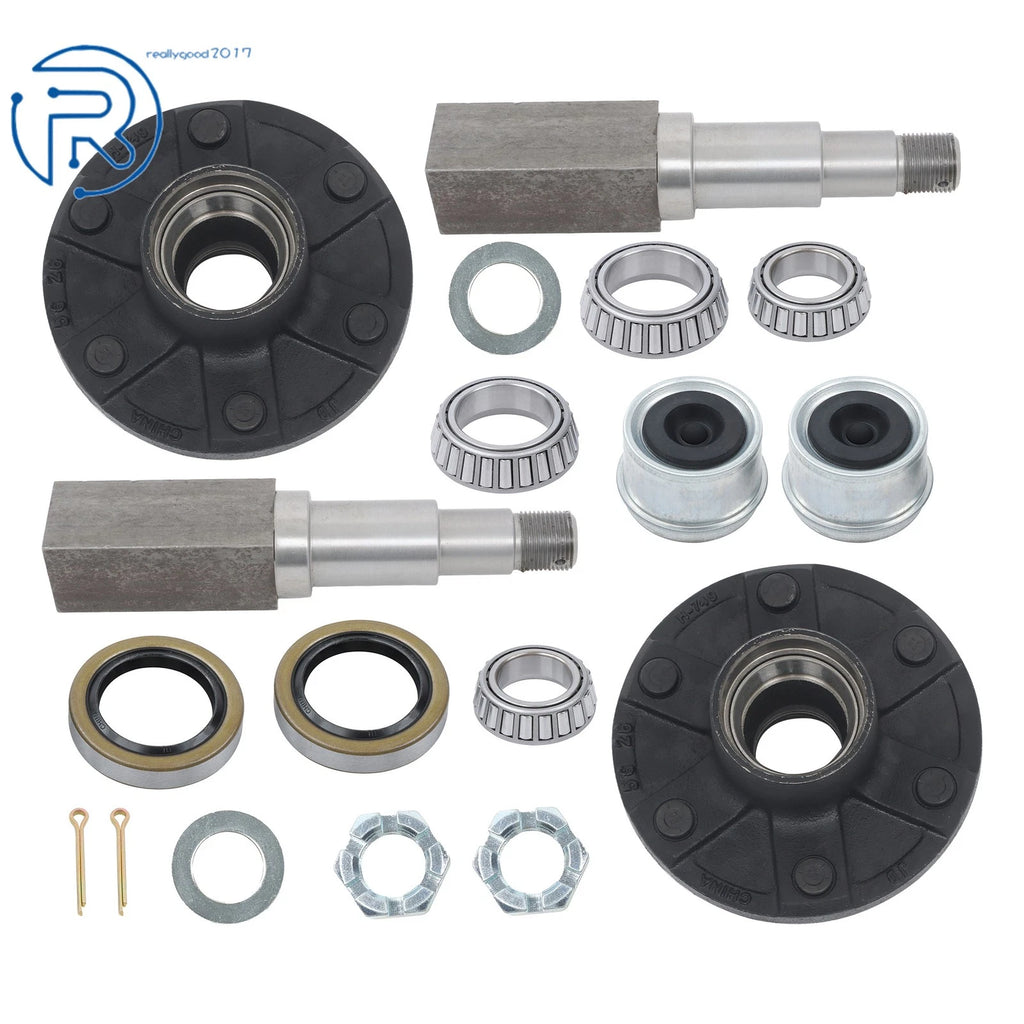 2X Hub Trailer Axle Kit for Square Spindle Camper (3500lbs)