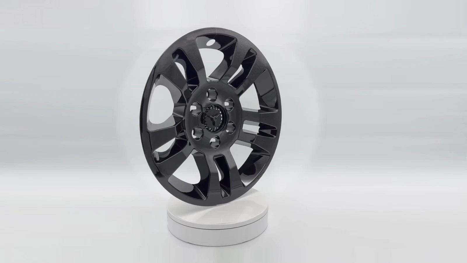 Wheel Skins Hub Caps Gloss Black 18 Inch for Chevy Silverado Tahoe (2014–2020)