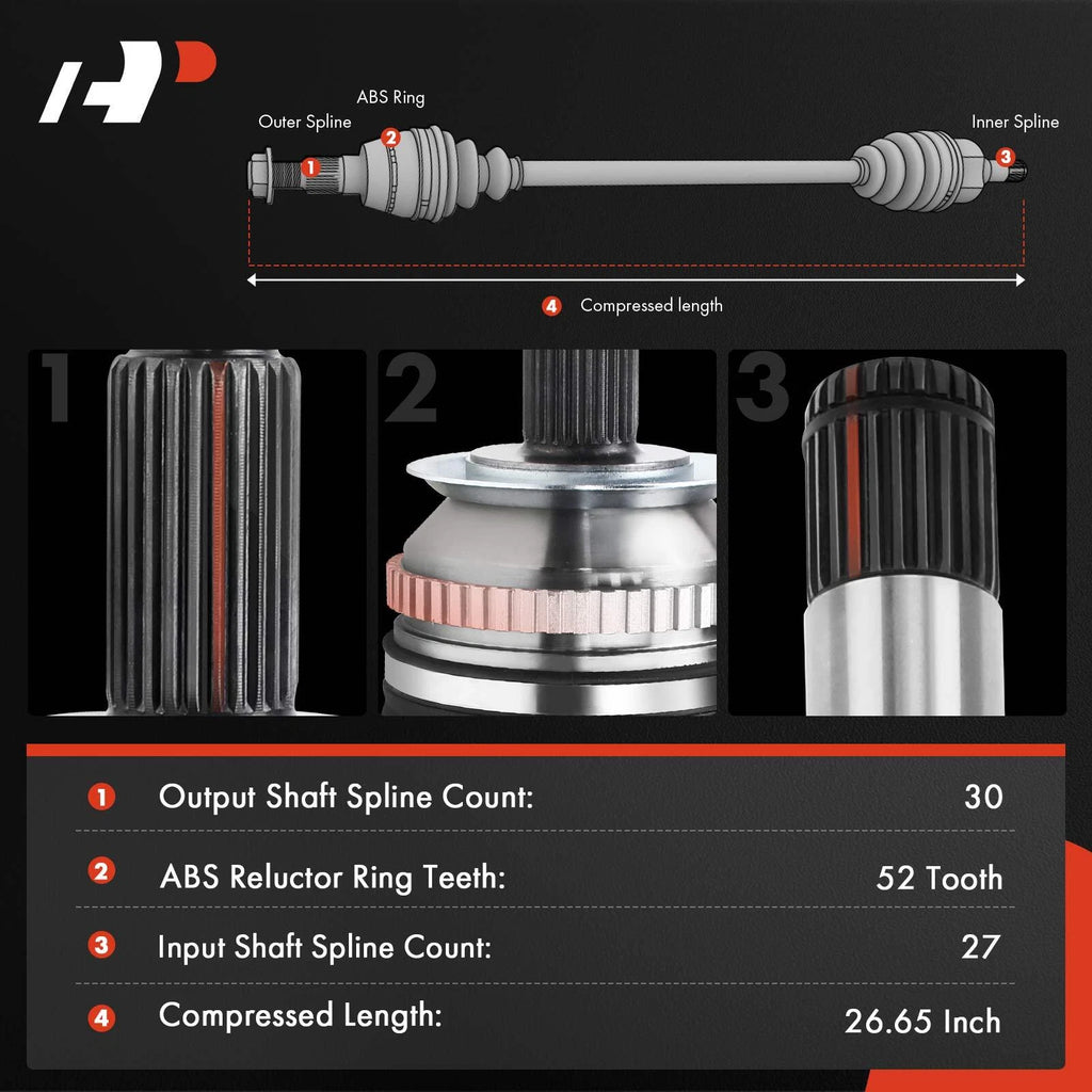 Front Driver Side CV Axle Assembly for Kia Sorento (2019-2020)