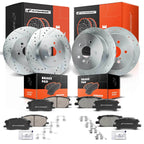 Front & Rear Drilled Brake Rotor & Ceramic Pad for Lexus RX 330/350 (2004-2006)