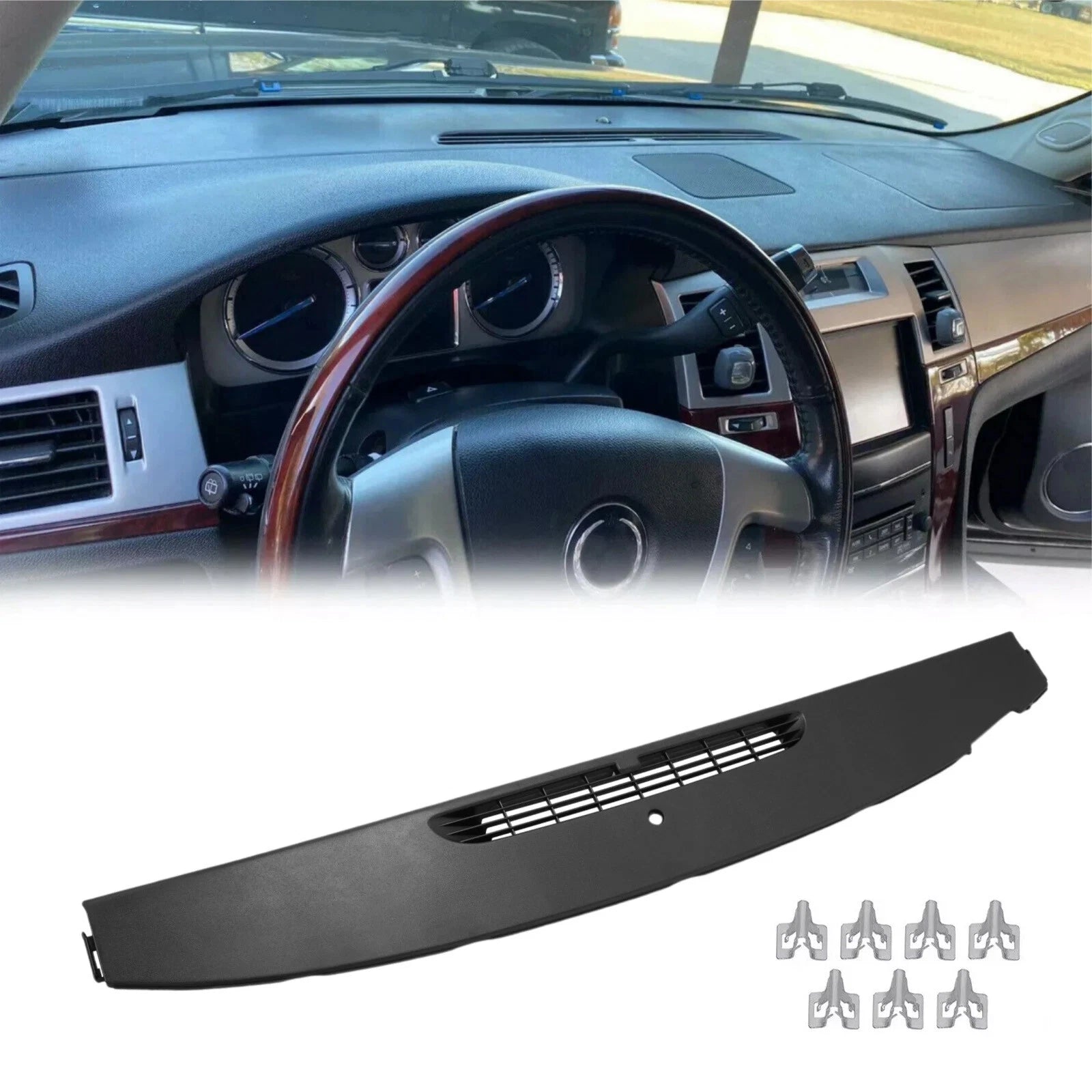 Upper Dash Panel Grille Cover Cap for Escalade Silverado Sierra (2007–2013)