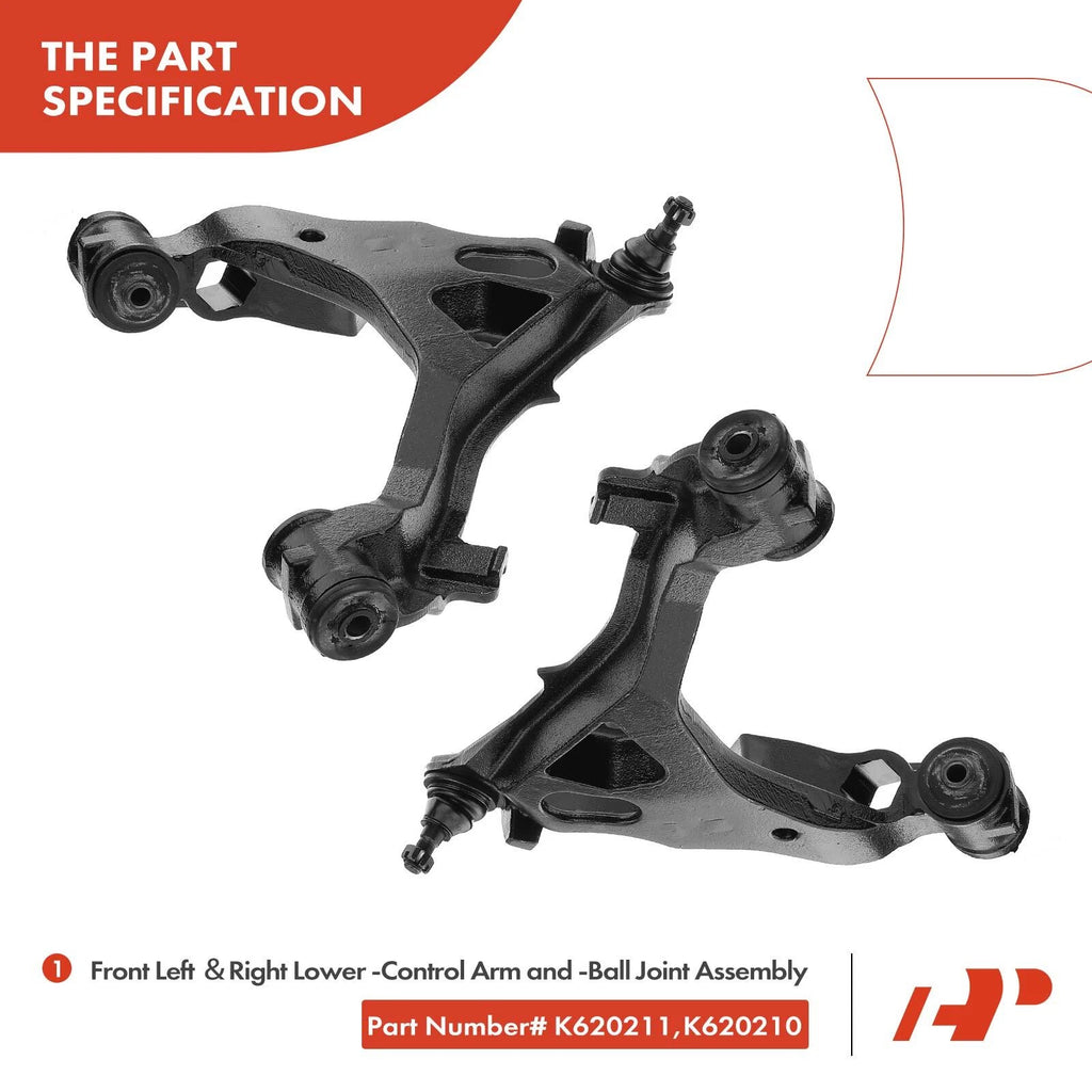 10x Front Control Arm with Ball Joint for Ford F-150 (1997–2003) F-250 (1997–1999)
