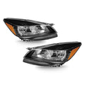 Set of 2 Halogen Headlights for Ford Escape (2013–2016) - Black Housing