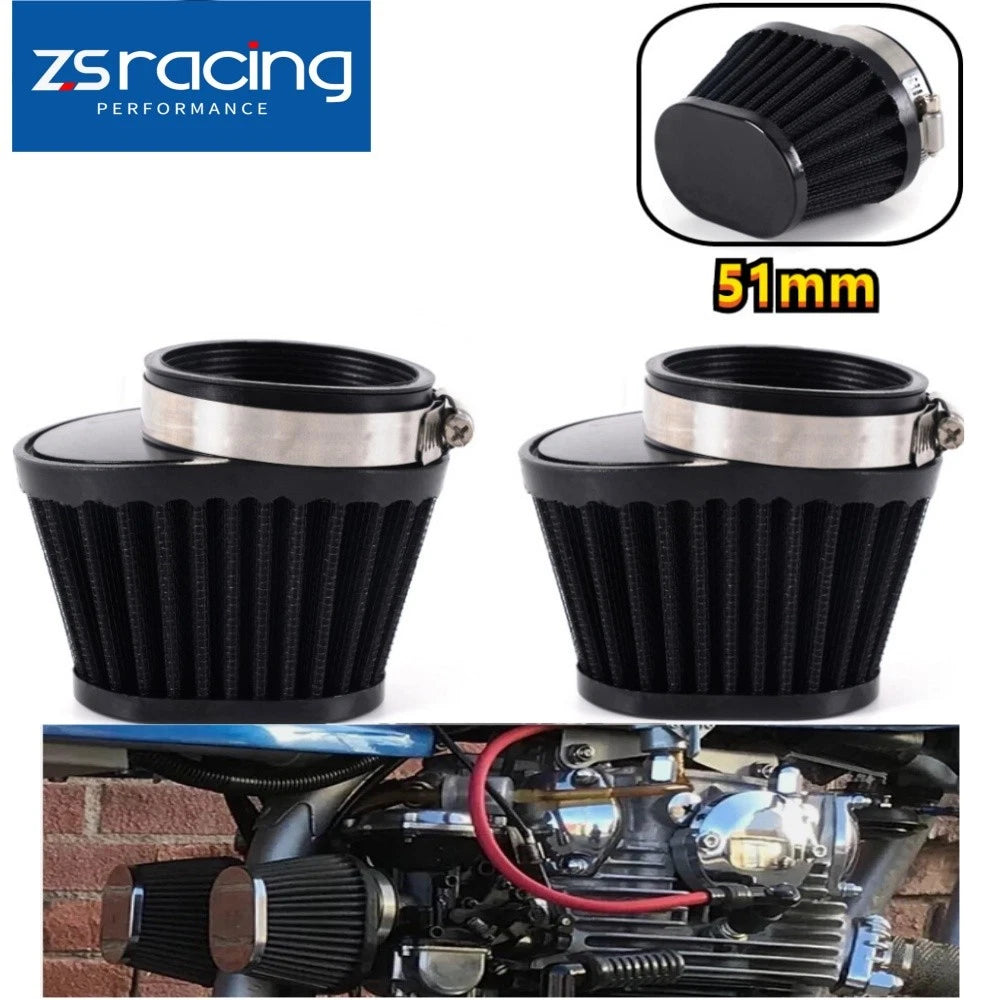 Set of 2 Air Intake Filter Cleaners for Universal Motorcycle
