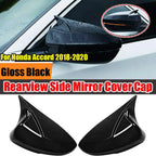 Gloss Black OX Horn Rearview Mirror Cover Trim for Honda Accord (2018–2020)