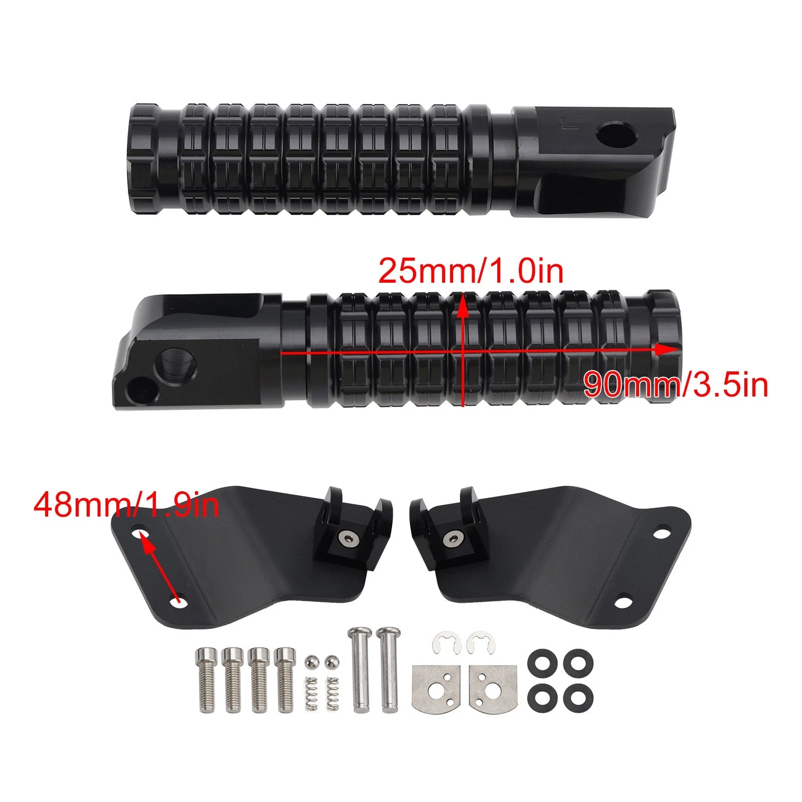 Rear Footrests Foot Pegs for Honda CT125 Hunter Cub (2021–2024) JA55/JA65