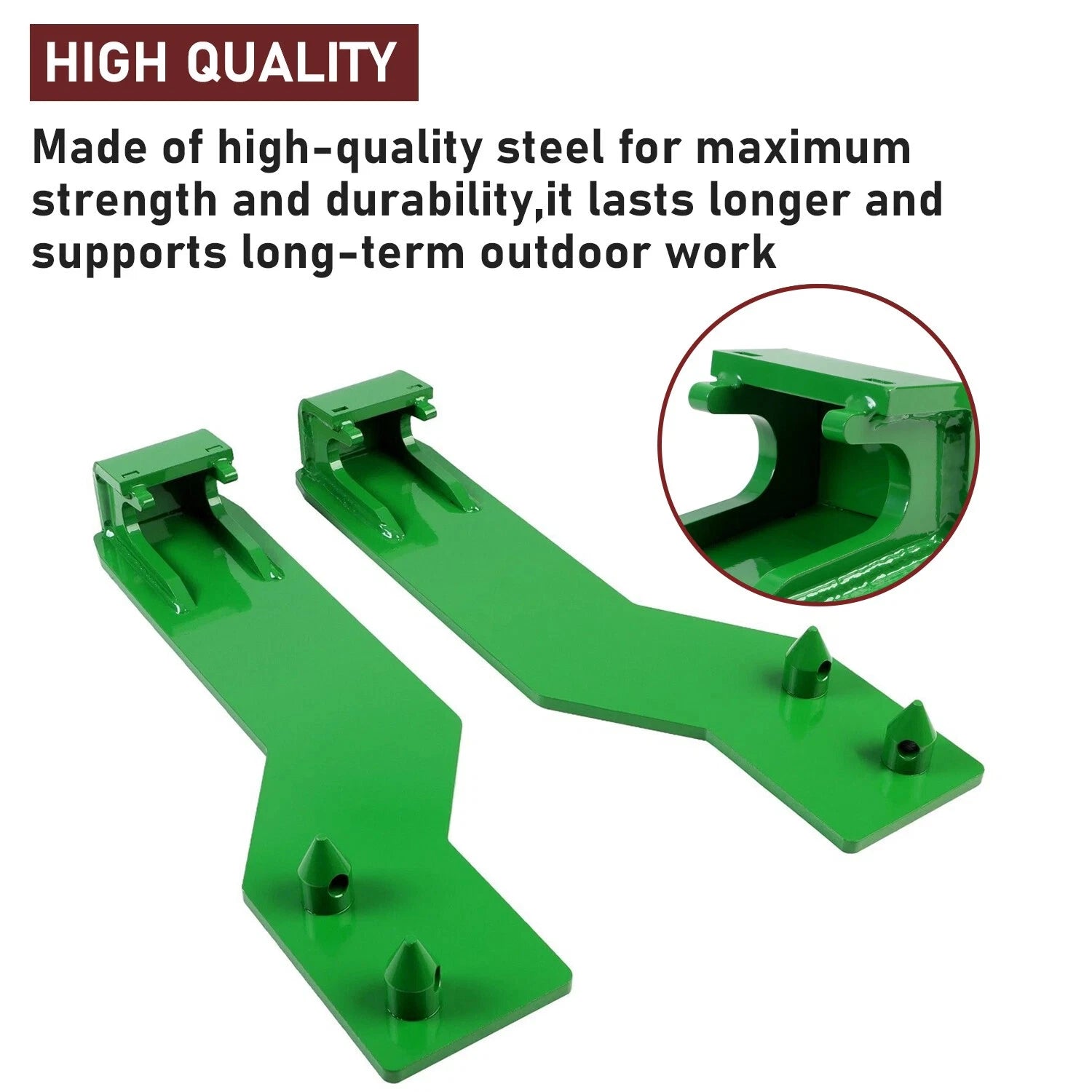 Set of 2 Quick Tach Brackets for John Deere Tractor Loader