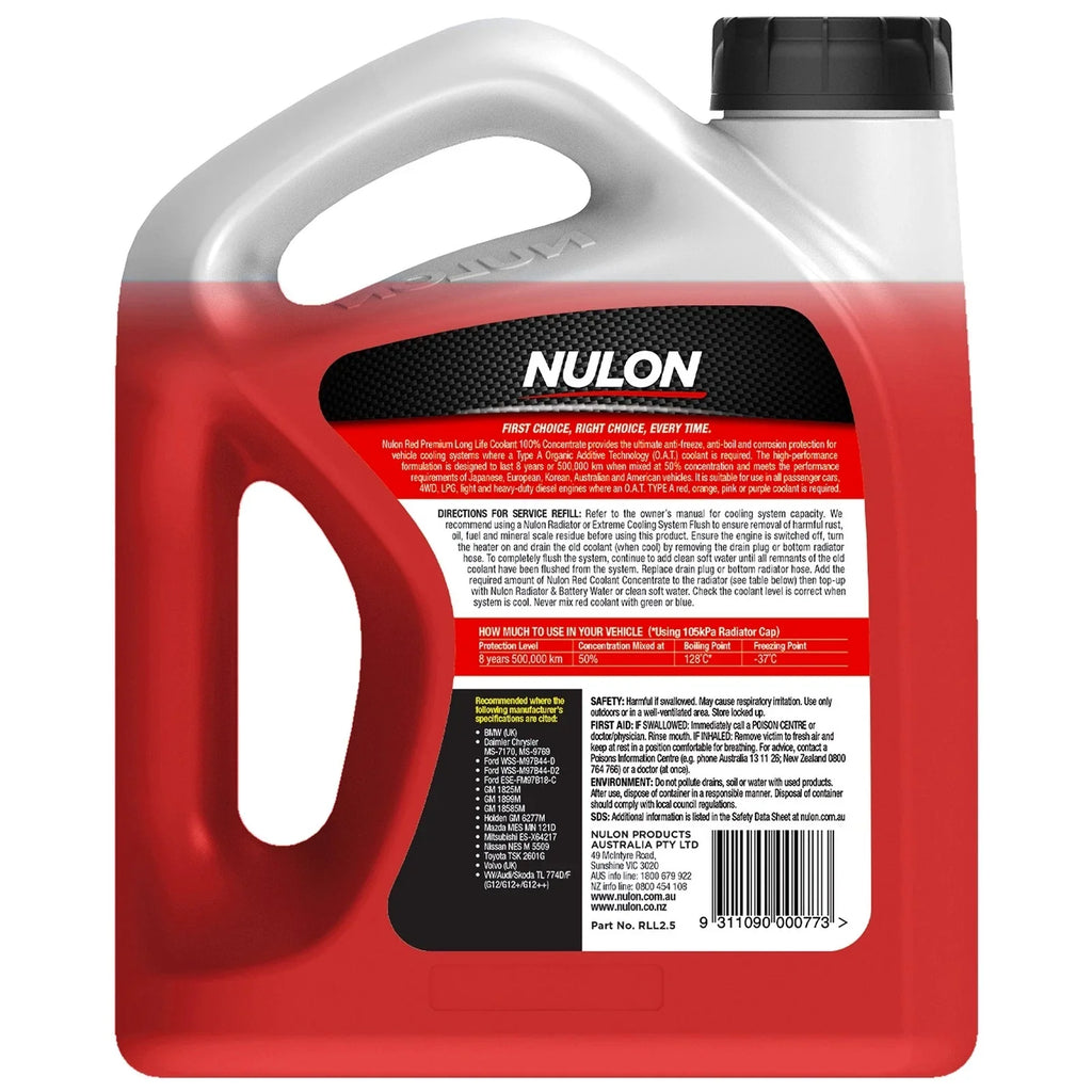 2.5L Nulon Red Premium Long Life Coolant