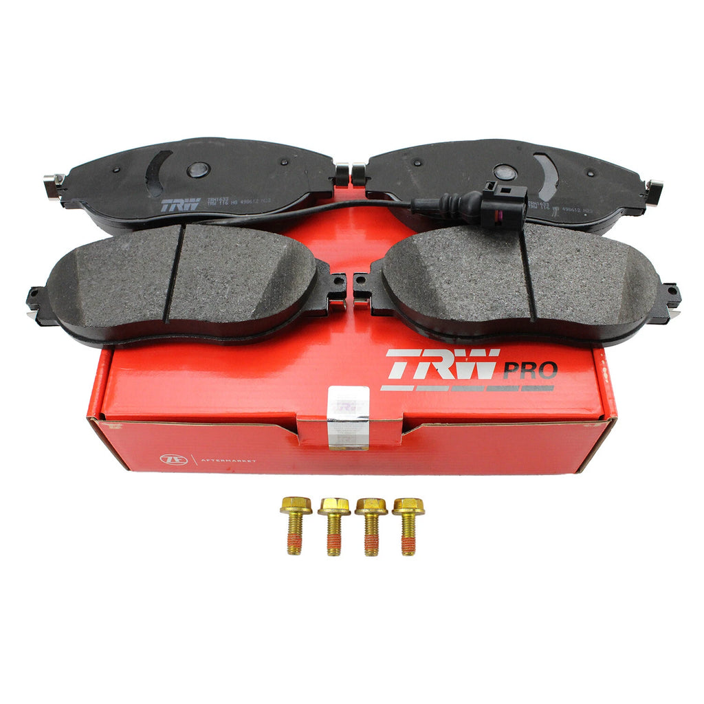 Set of 4 TRW Pro Front Low Metallic Brake Pads for Audi S3 VW CC Golf R GTI Jetta (2013–2020)