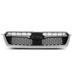 Front Bumper Upper Grille Assembly for Subaru Impreza (2012–2016) Black Chrome