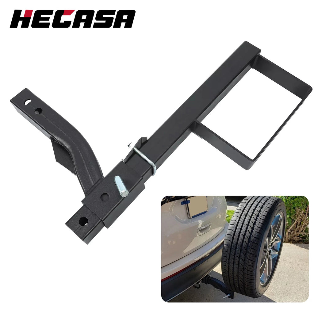 Receiver Hitch Spare Tire Mount for RV Truck (Fits 2" Receivers)