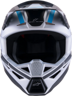 Alpinestars SM3 Heat Off-Road Helmet for Large Size (Matte Silver/Blue/Black)