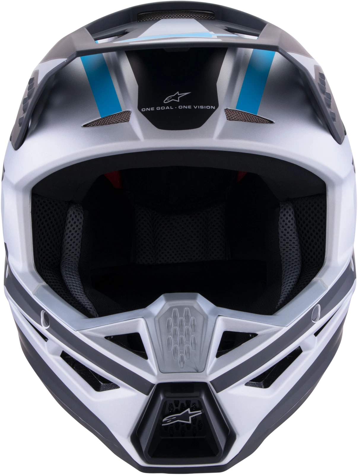 Alpinestars SM3 Heat Off-Road Helmet for Large Size (Matte Silver/Blue/Black)