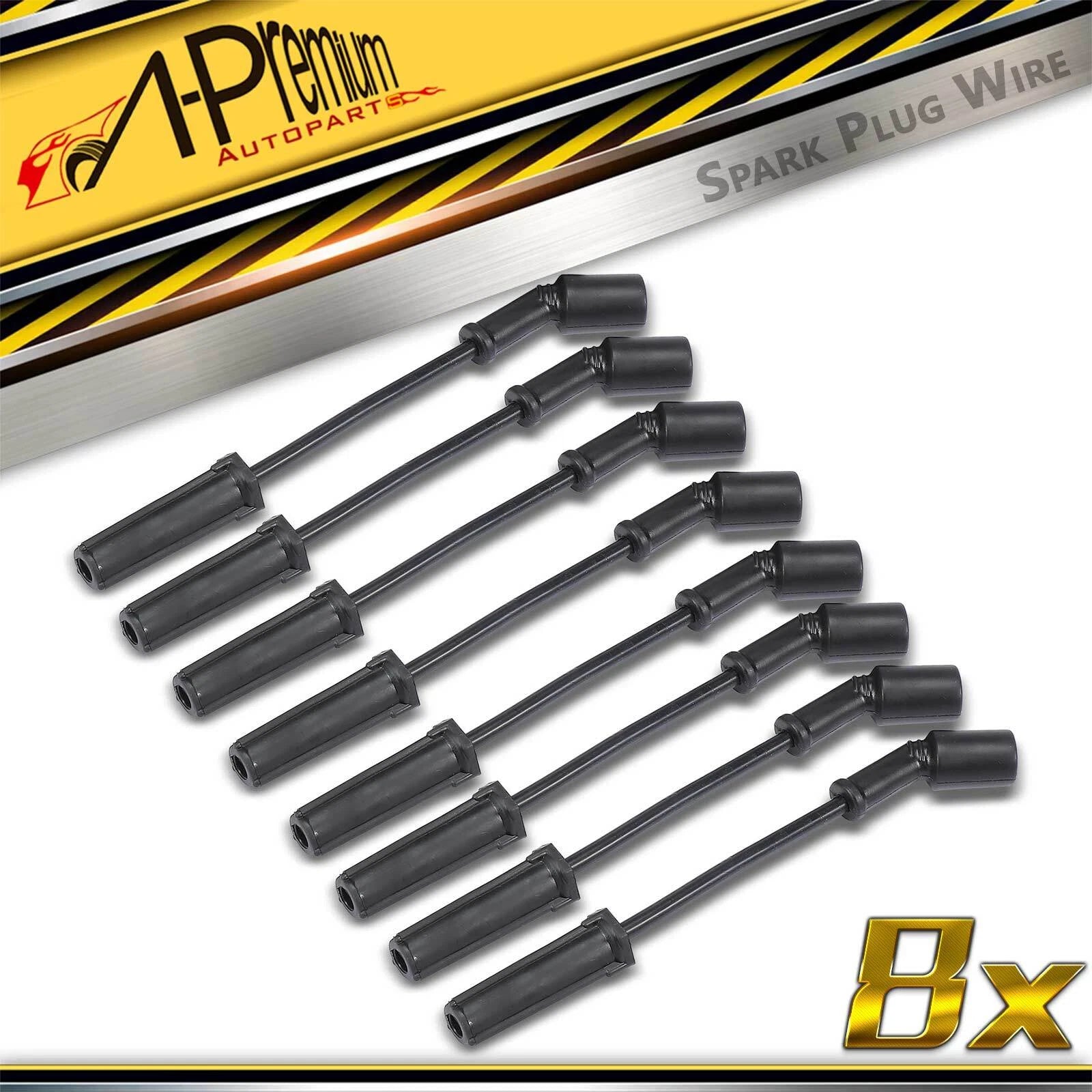 8x Spark Plug Wire Set for Chevy Corvette (2009â2011) Supercharged 6.2L