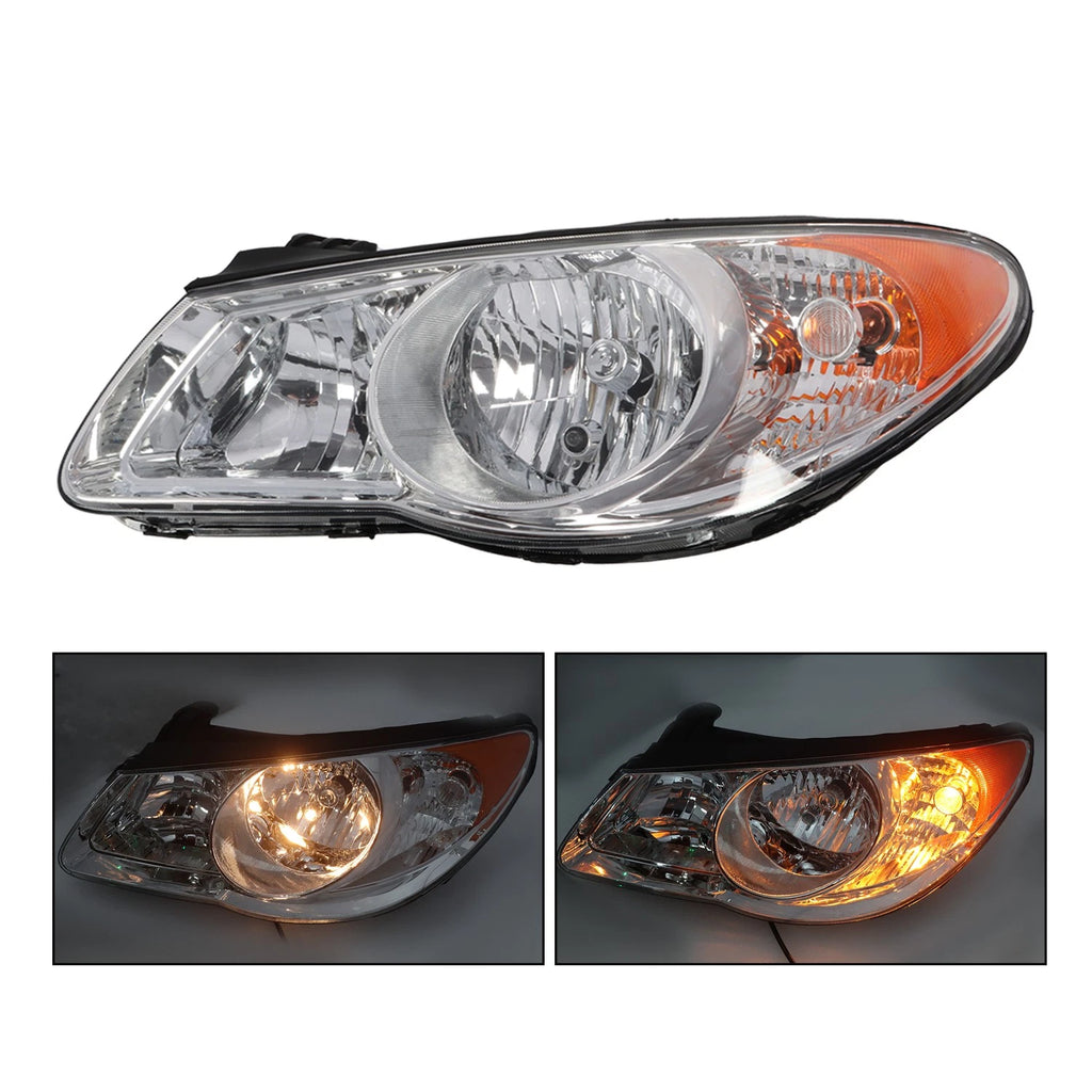 Set of 2 Halogen Headlights Assembly for Hyundai Elantra (2007–2010)