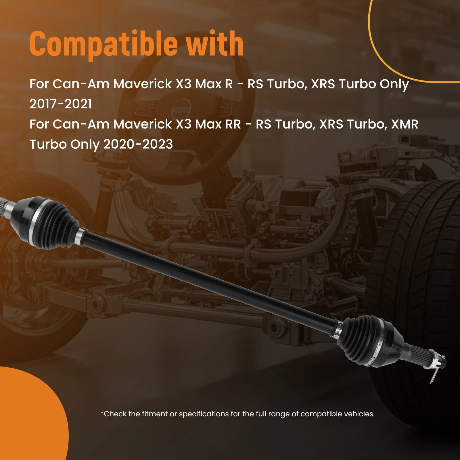 Rear Left/Right CV Axle for Can-Am Maverick X3 Turbo (2017–2023)