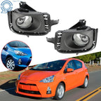 Set of 2 Fog Lights for Toyota Prius C (2012–2014) with Bezel and Switch