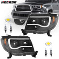 LED Tube Black Projector Headlights for Toyota Tacoma (2005–2011)