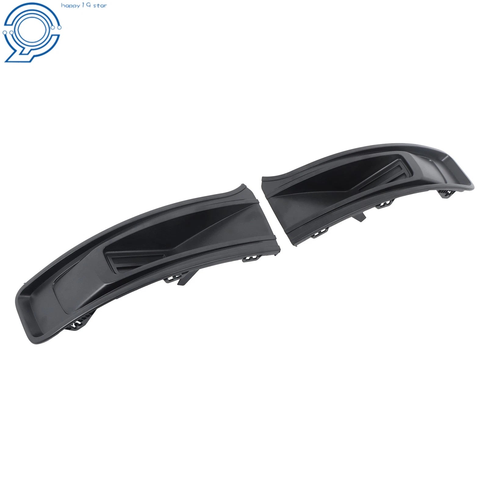Set of 2 Front Fog Light Covers Matte Black for Ford Flex (2013–2019)