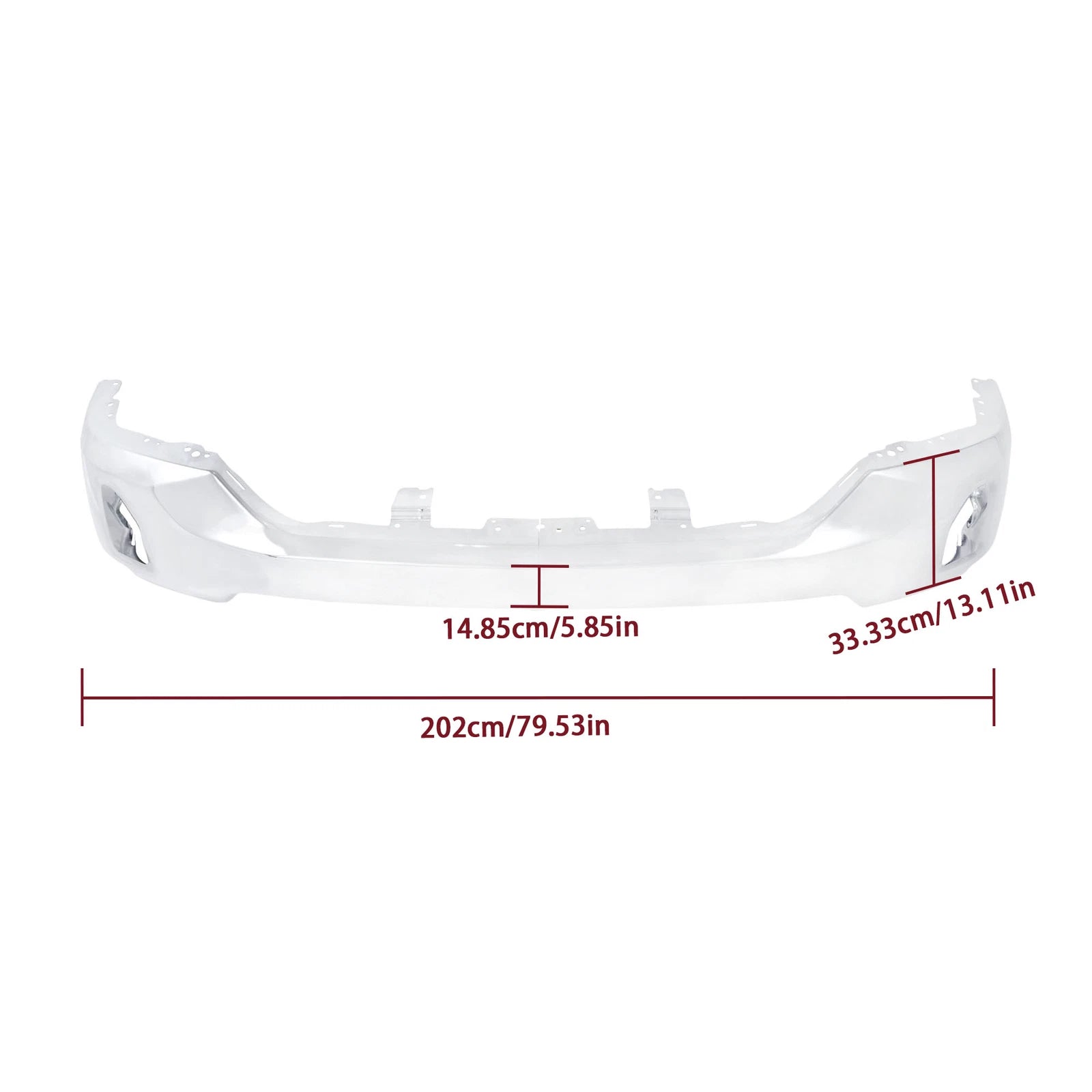 Steel Chrome Front Bumper Face Bar for Chevrolet Silverado 1500 (2016–2018)