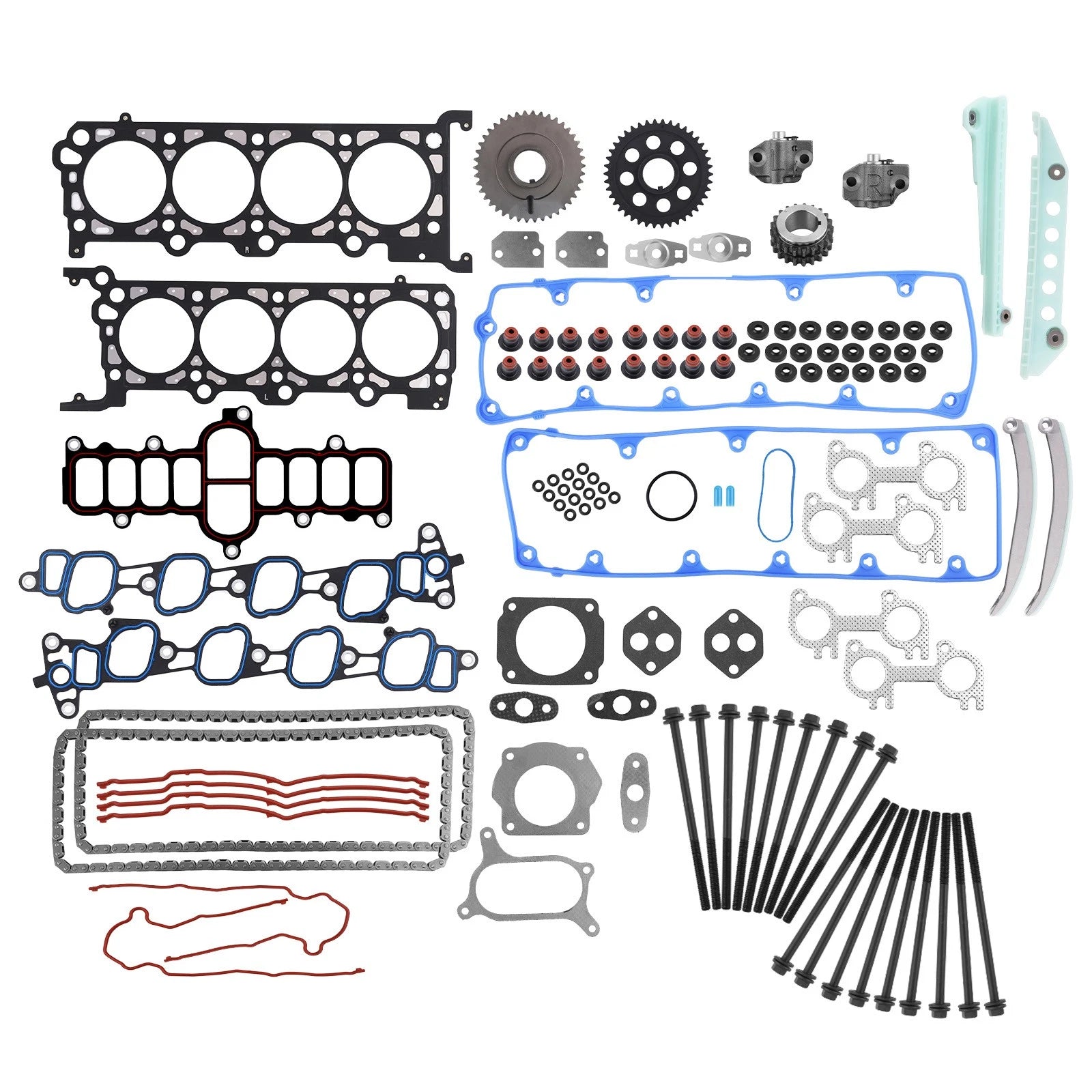 Timing Chain Kit & Head Gasket Bolts Set for Ford Crown Victoria (2002–2005)