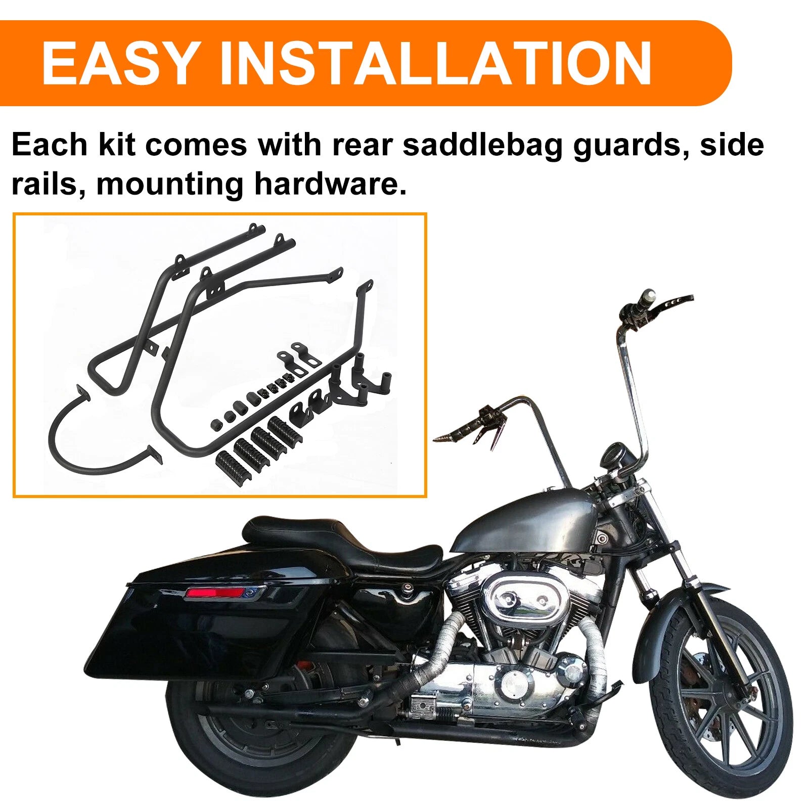 Saddlebag Conversion Brackets Mount Kit for Harley Davidson Sportster (2004–2014)
