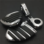 HTTMT 1.5" Wing Footpegs Male Mount P Clamps for Honda GL1800 1500 1100 1200