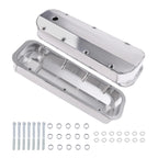 2X Fabricated Aluminum Valve Covers Center Bolt for Big Block Chevy (1965–1990)