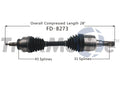 CV Axle Shaft for Ford F-150 SVT Raptor (2010–2014) SurTrack FD-8273