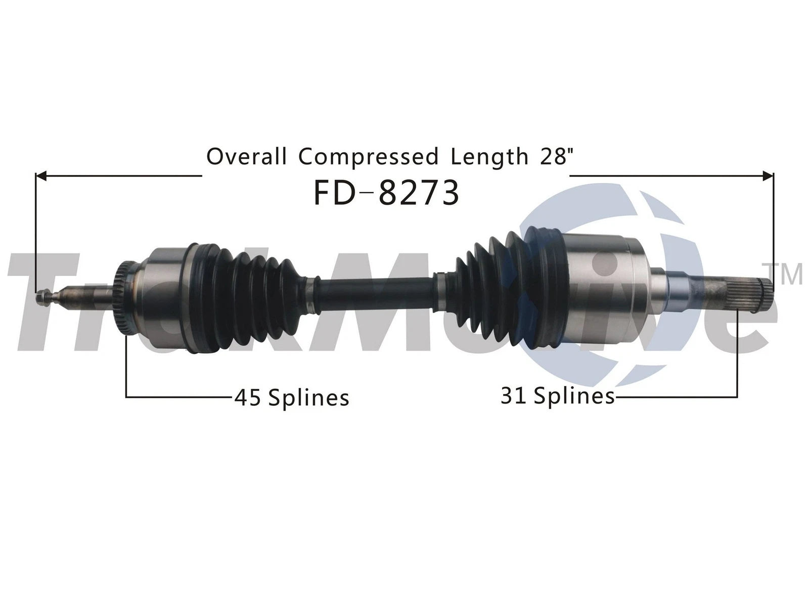 CV Axle Shaft for Ford F-150 SVT Raptor (2010–2014) SurTrack FD-8273