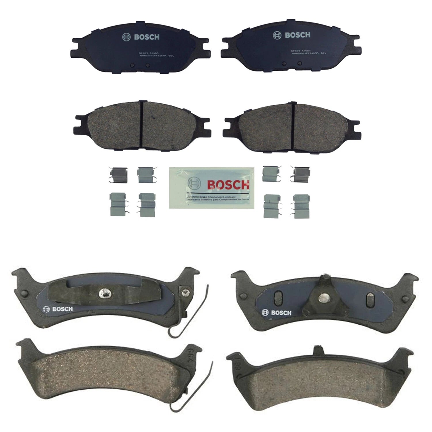 Set of 4 Bosch Quietcast Disc Brake Pads for Ford Windstar (1999–2003)