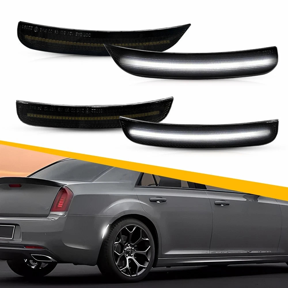 Set of 4 White LED Side Marker Lights for Chrysler 300 (2015–2023)
