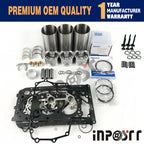 Overhaul Rebuild Kit for Kubota D1703 D1703E L3300DT L3410DT L3300F (–)