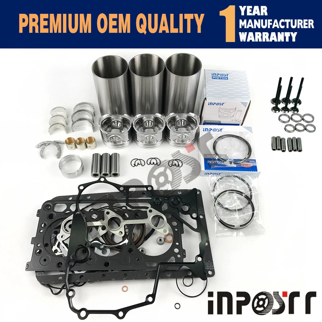 Overhaul Rebuild Kit for Kubota D1703 D1703E L3300DT L3410DT L3300F (–)