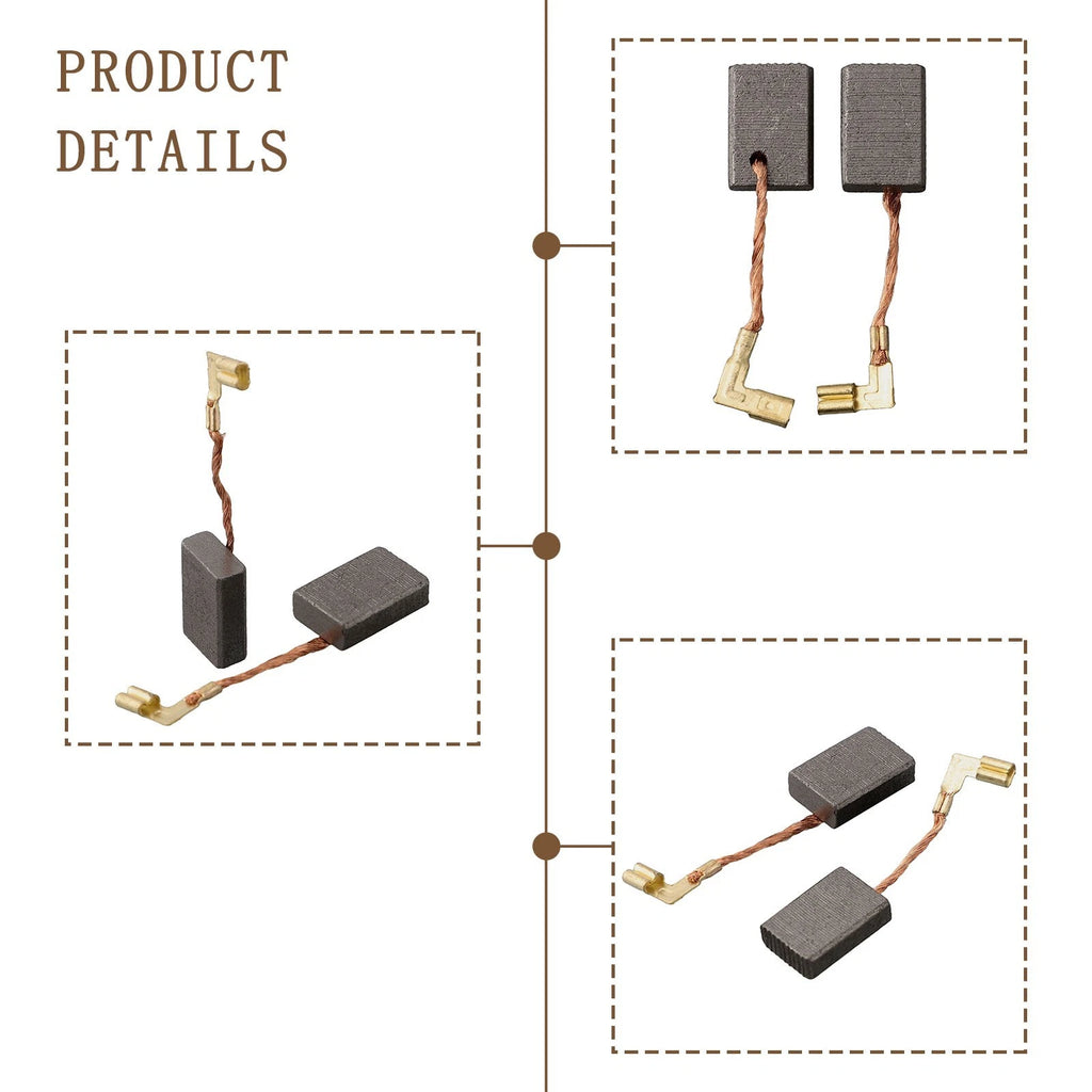Set of 20 Carbon Brushes for Angle Grinder (5x11x16mm)