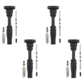 Set of 4 NGK Iridium IX Spark Plugs & Coil Boots for ATS Canyon Colorado Impala (2013–2019)