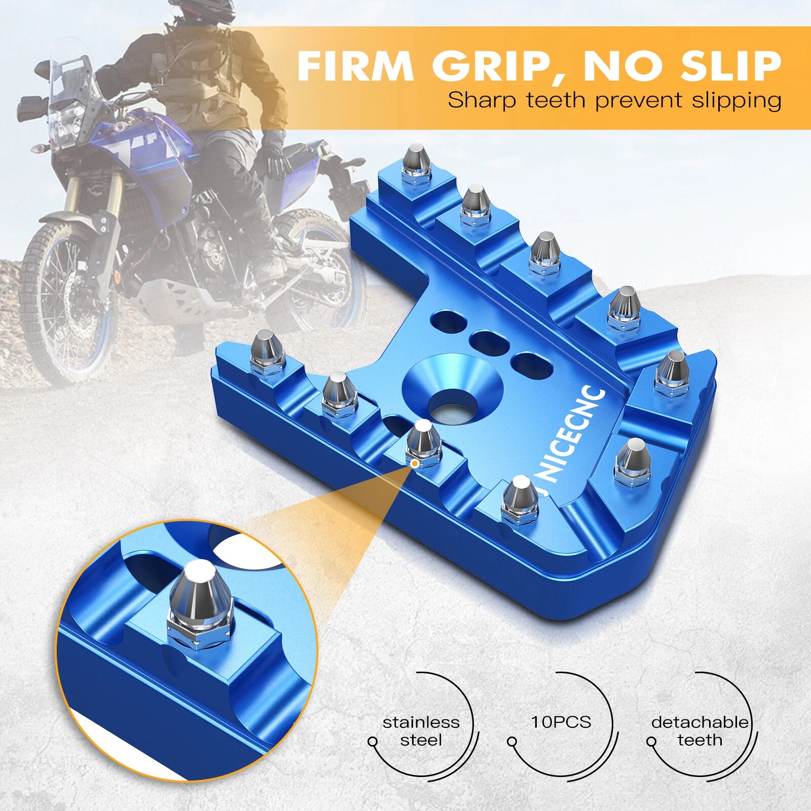 Anodized Brake Lever Pedal Extender for Yamaha Tenere 700 (2019–2024)