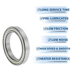 6912ZZ Deep Groove Ball Bearings for Scooter Skateboard Wheel (60x85x13mm)