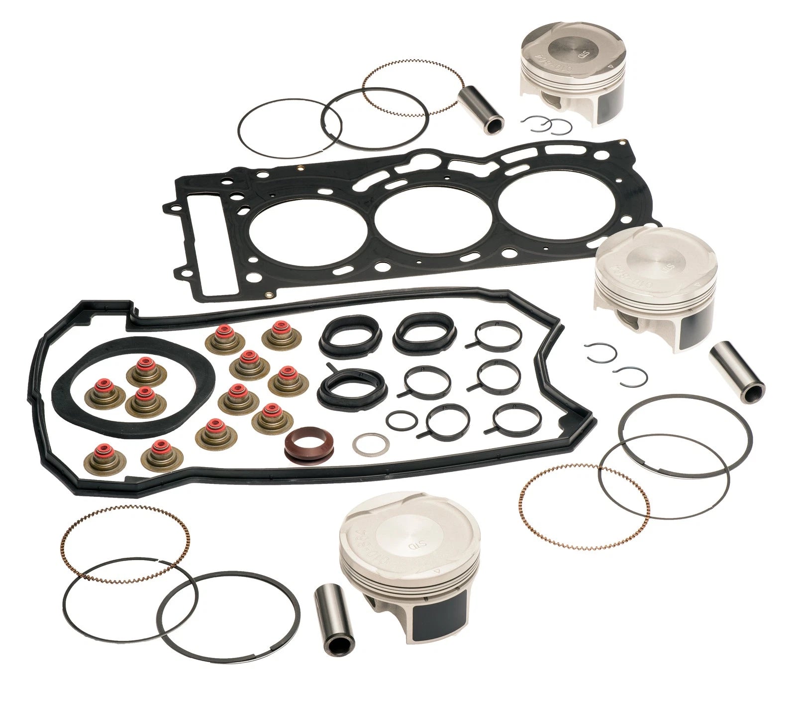 Top End Rebuild Piston Gasket Kit Std. Bore 74MM for SeaDoo Spark GTI GTS (2014–2023)