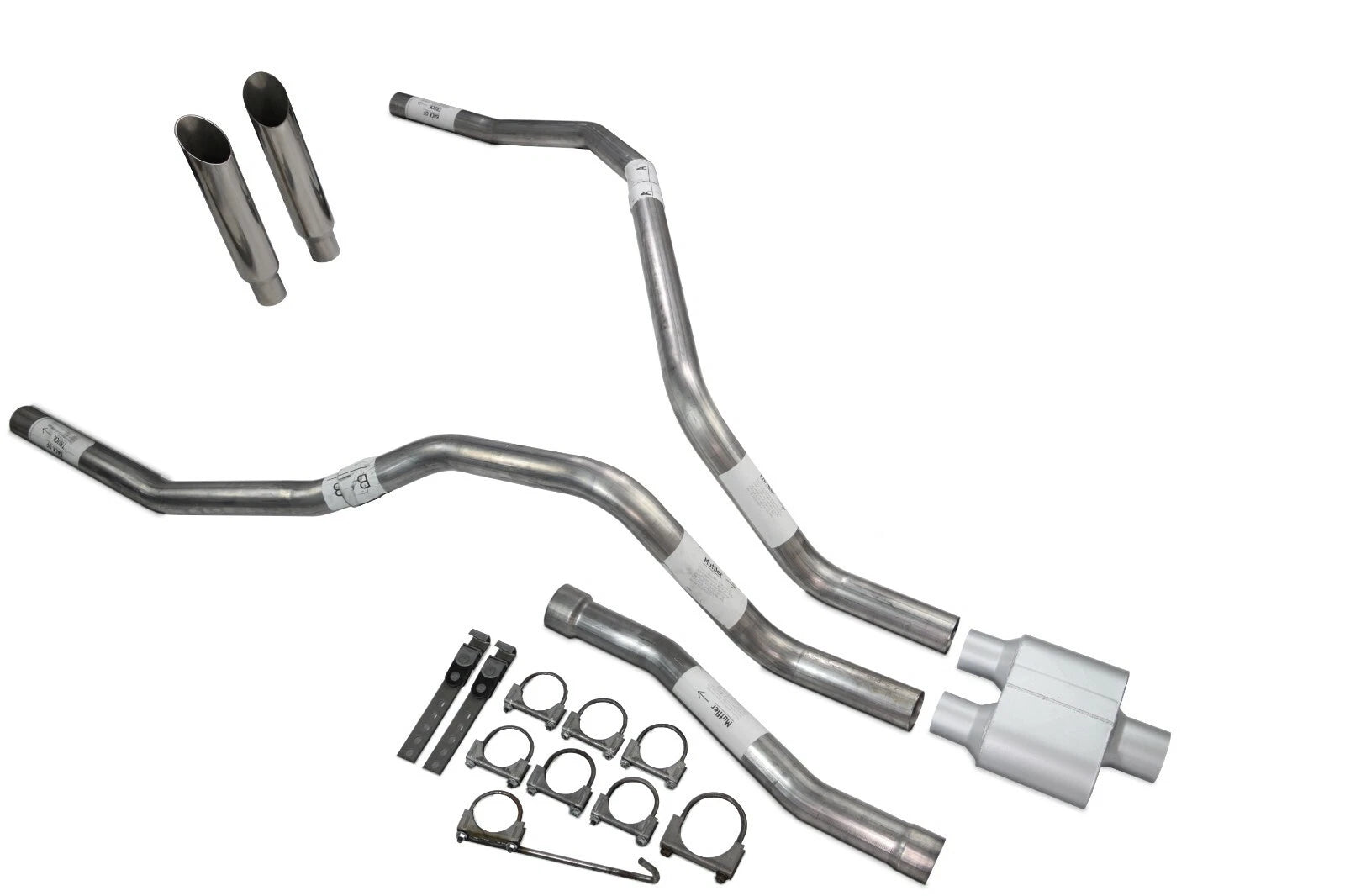Dual Exhaust Muffler with Slash Tip for Nissan Titan (2004–2006)